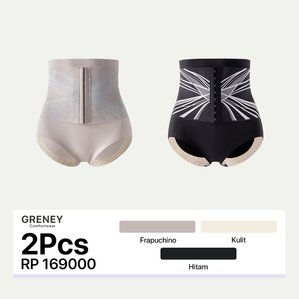 Greney-CD Korset(2pcs) Membentuk Perut Datar Mengangkat Bokong Desain membentuk pinggang Lapisan dal