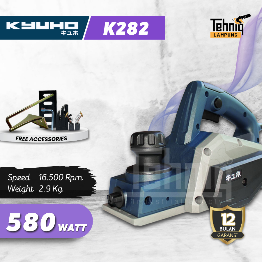 Kyuho K282 Mesin Serut Kayu Listrik | Mesin Ketam Listril Kyuho K-282 | Kyuho Power Planner K282