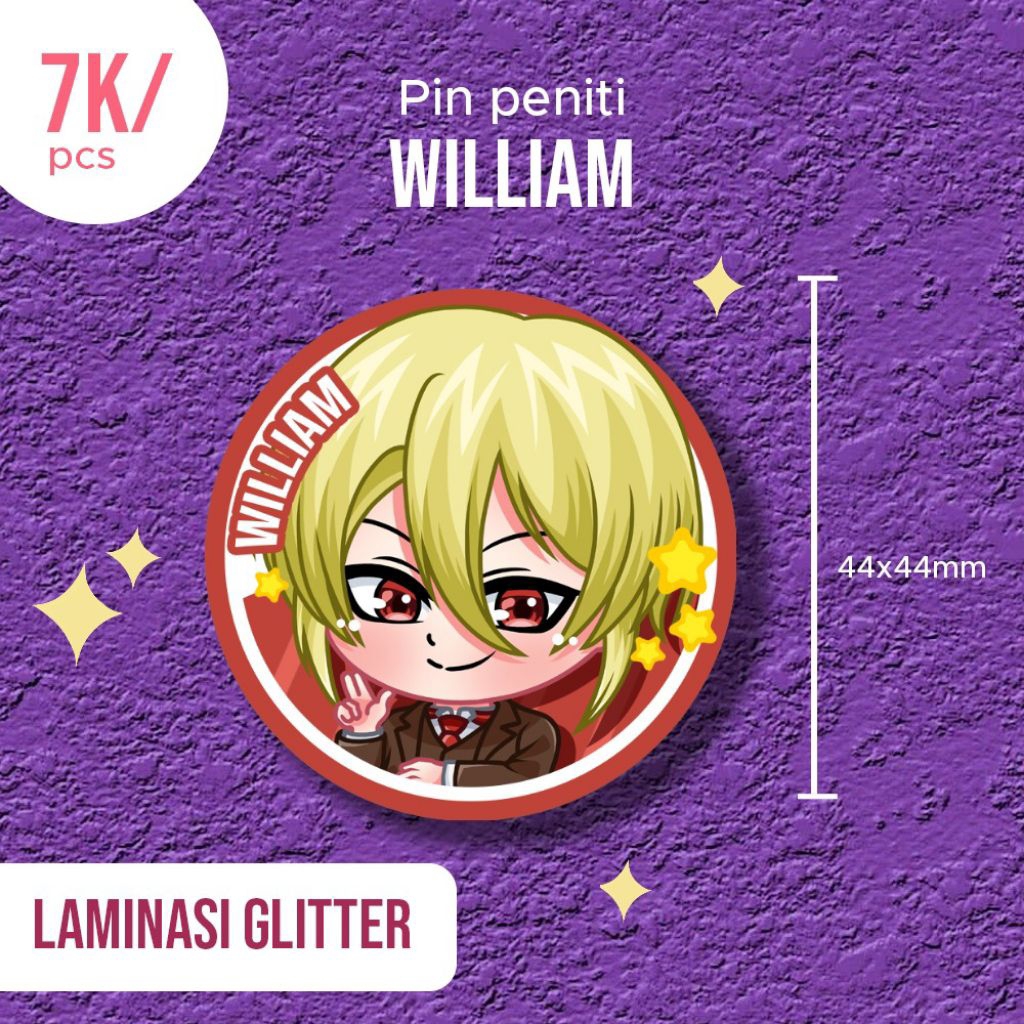 Pin glitter william anime moriarty the patriot