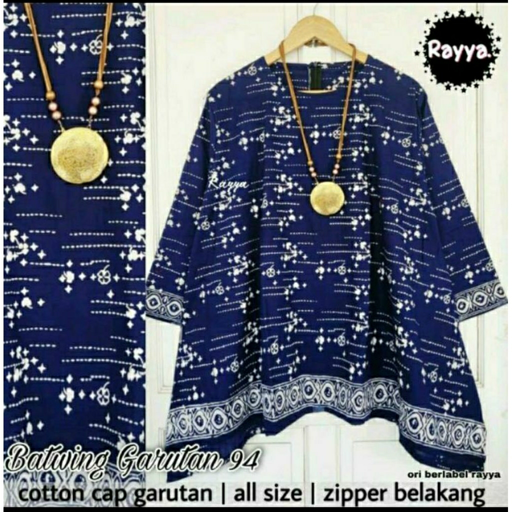 Blus Batwing Garutan Batik Solo Blus Batik Wanita