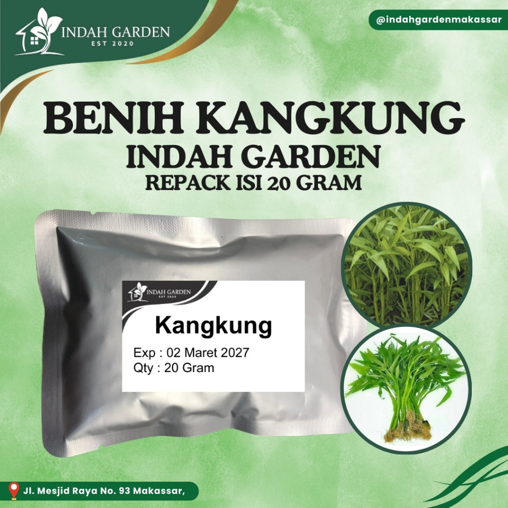 INDAH GARDEN - Benih Kangkung - 20 gram