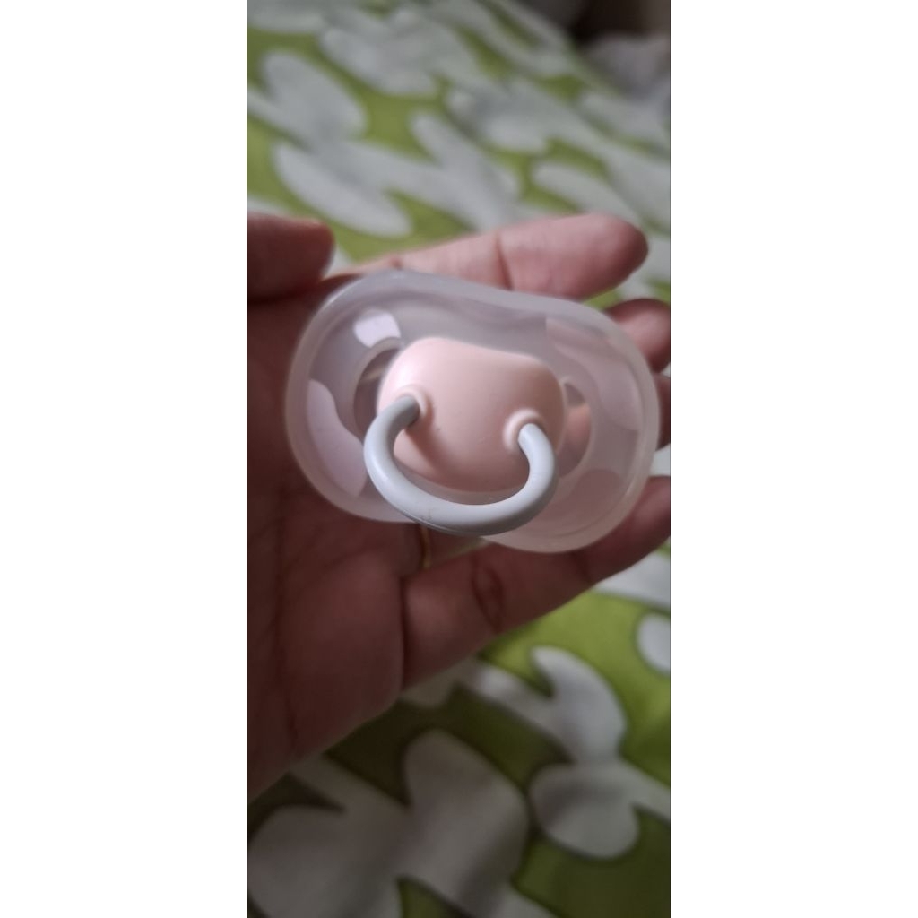 Preloved Empeng Moomoo ibebe Pacifier pink 3m+
