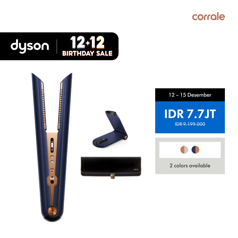 Dyson Corrale ™ Hair Straightener HS07 (Prussian Blue/Rich Copper) - Catokan Rambut Tanpa Kabel | Tr
