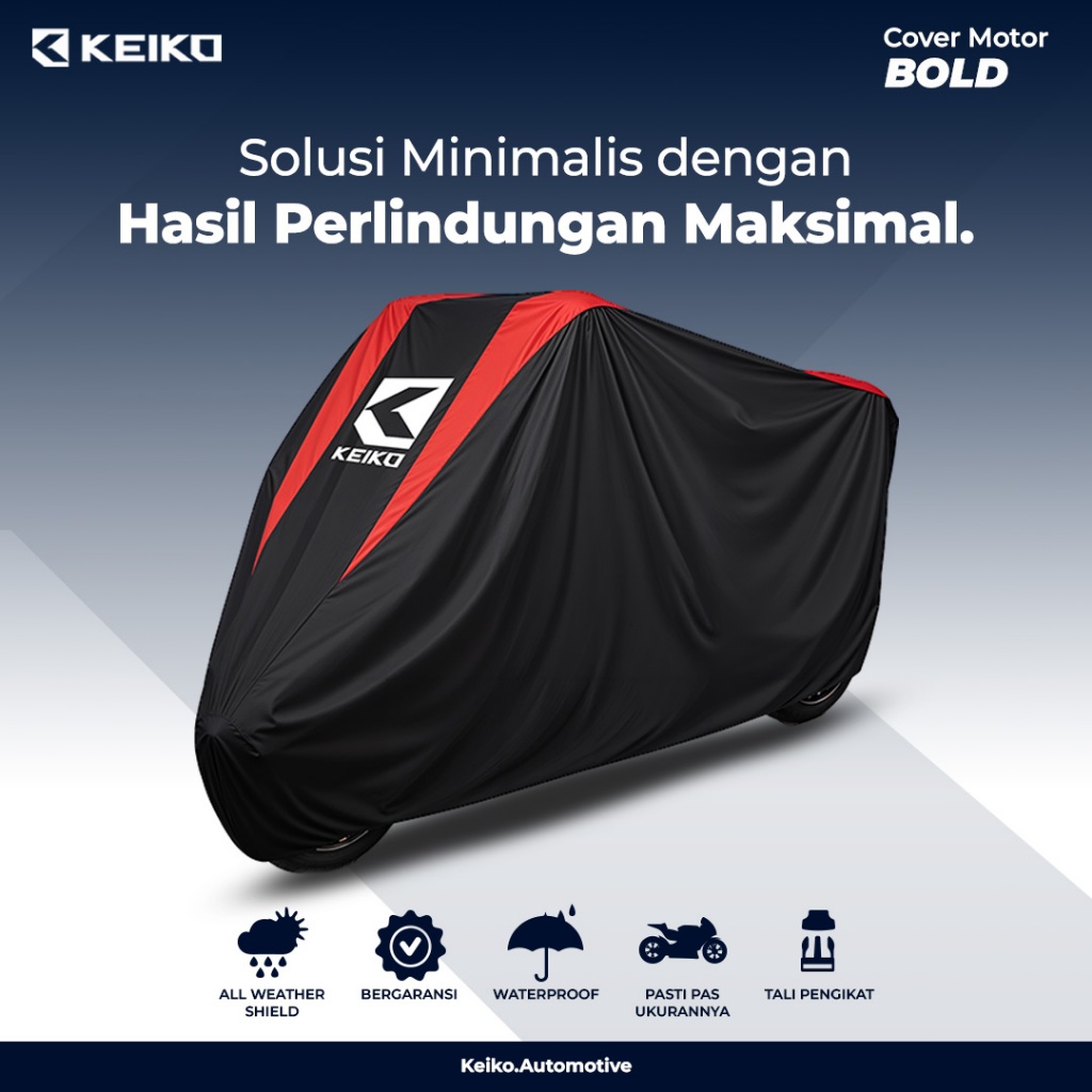 Cover Sarung Tutup Motor Besar (L) Waterproof Warna Beat Astrea Freego Address Xride NEX Fino Gear B