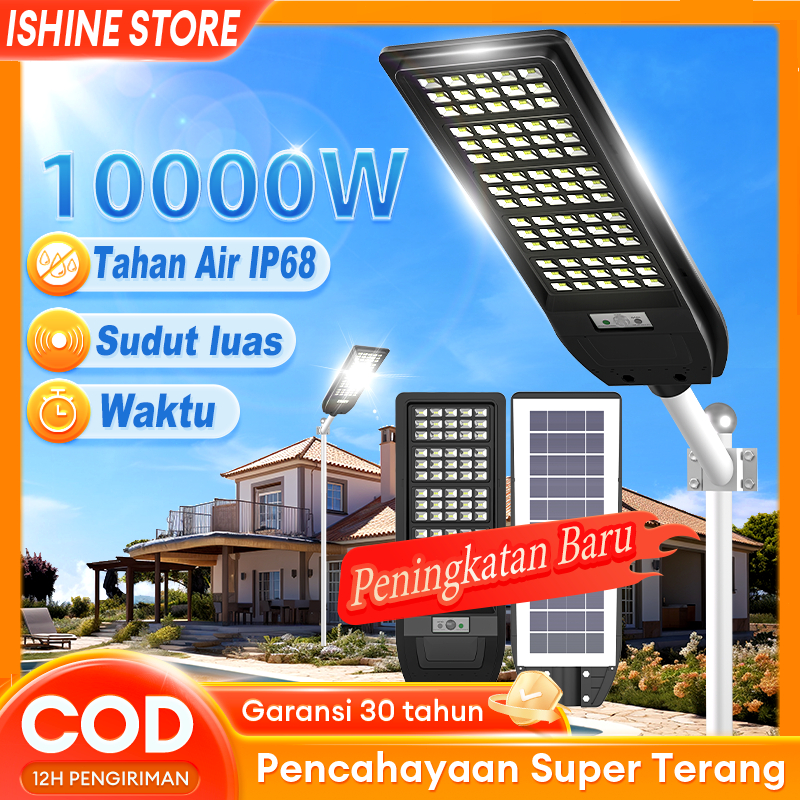 Garansi 10 tahun  lampu Tenaga Surya lampu jalan tenaga matahari LED luar ruangan Daya 24 jam terus 