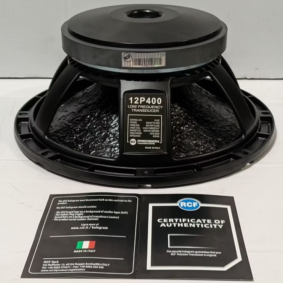 speaker 12 inch RCF 12P400 DAUN COATING VC 3 IN / rcf 12p400 ORIGINAL