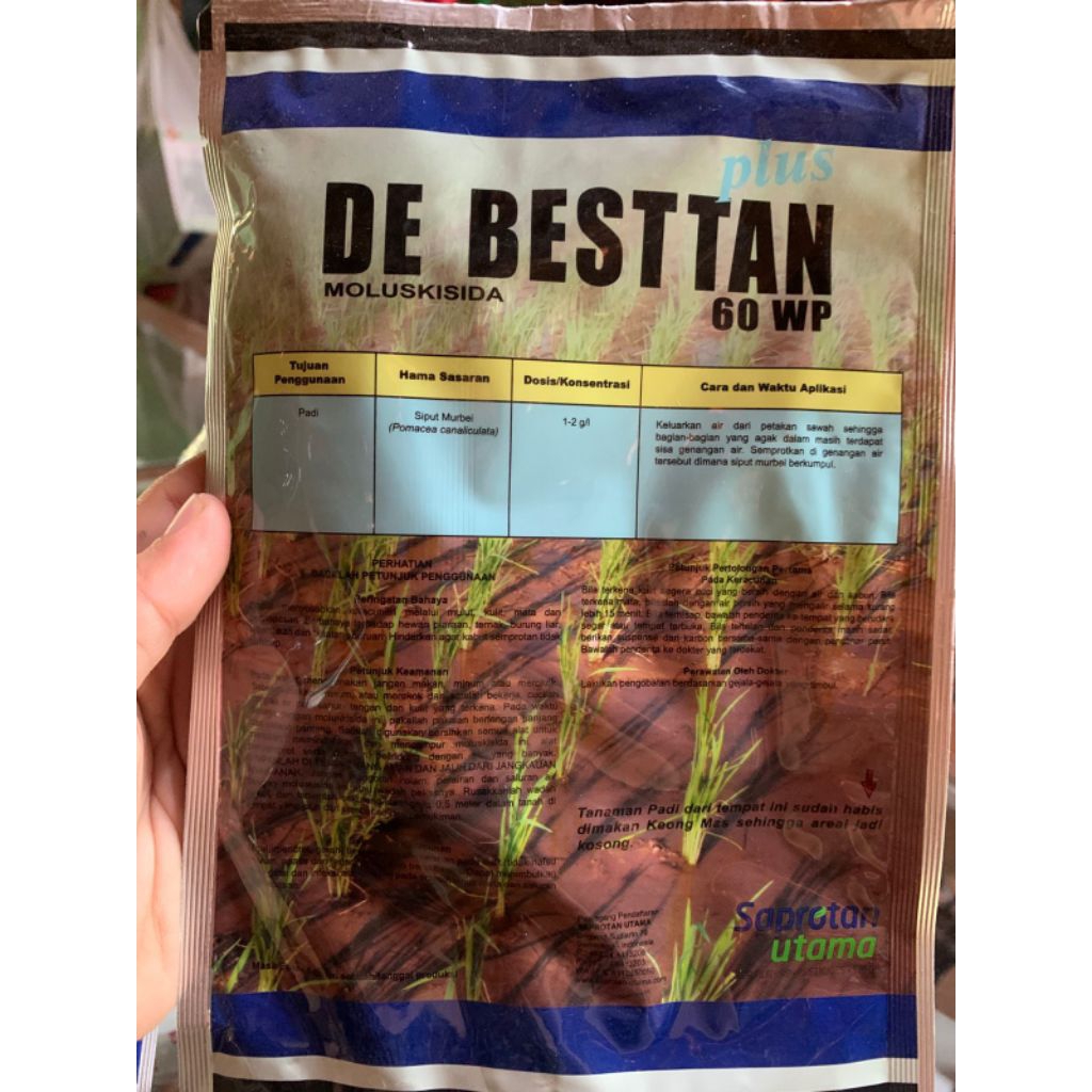 DE BESTTAN 60WP 100gram obat keong sawah