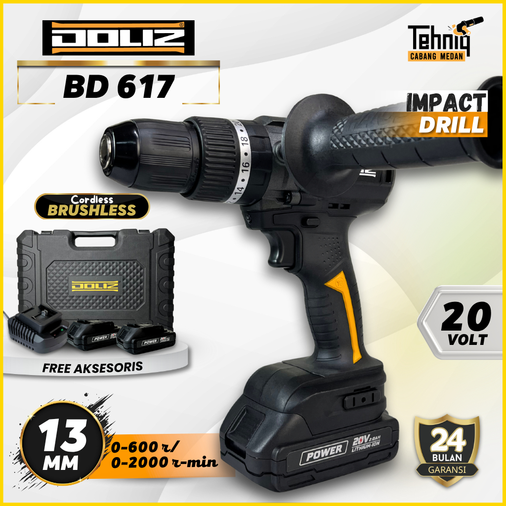 DOLIZ BD617 BRUSHLESS CORDLESS IMPACT DRILL