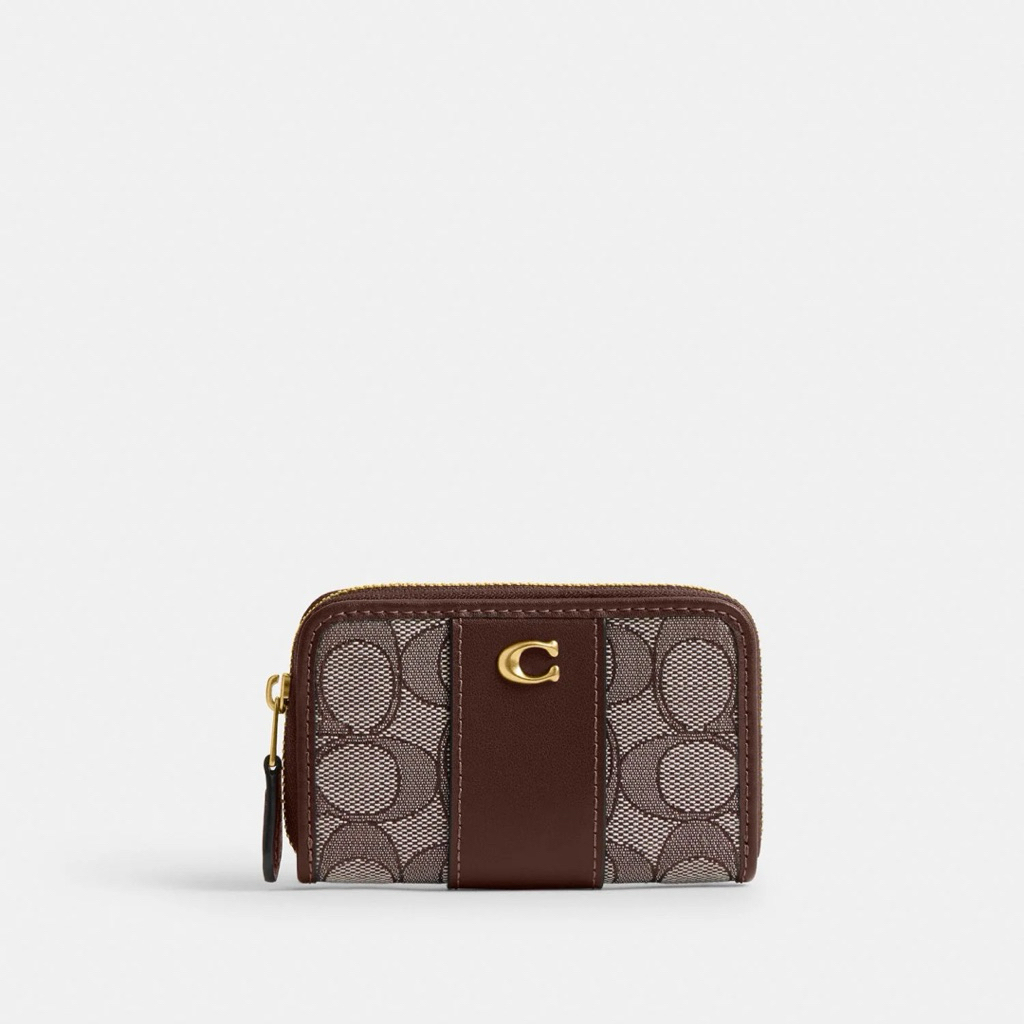 COACH CARD CASE Signature Jacquard PRELOVED