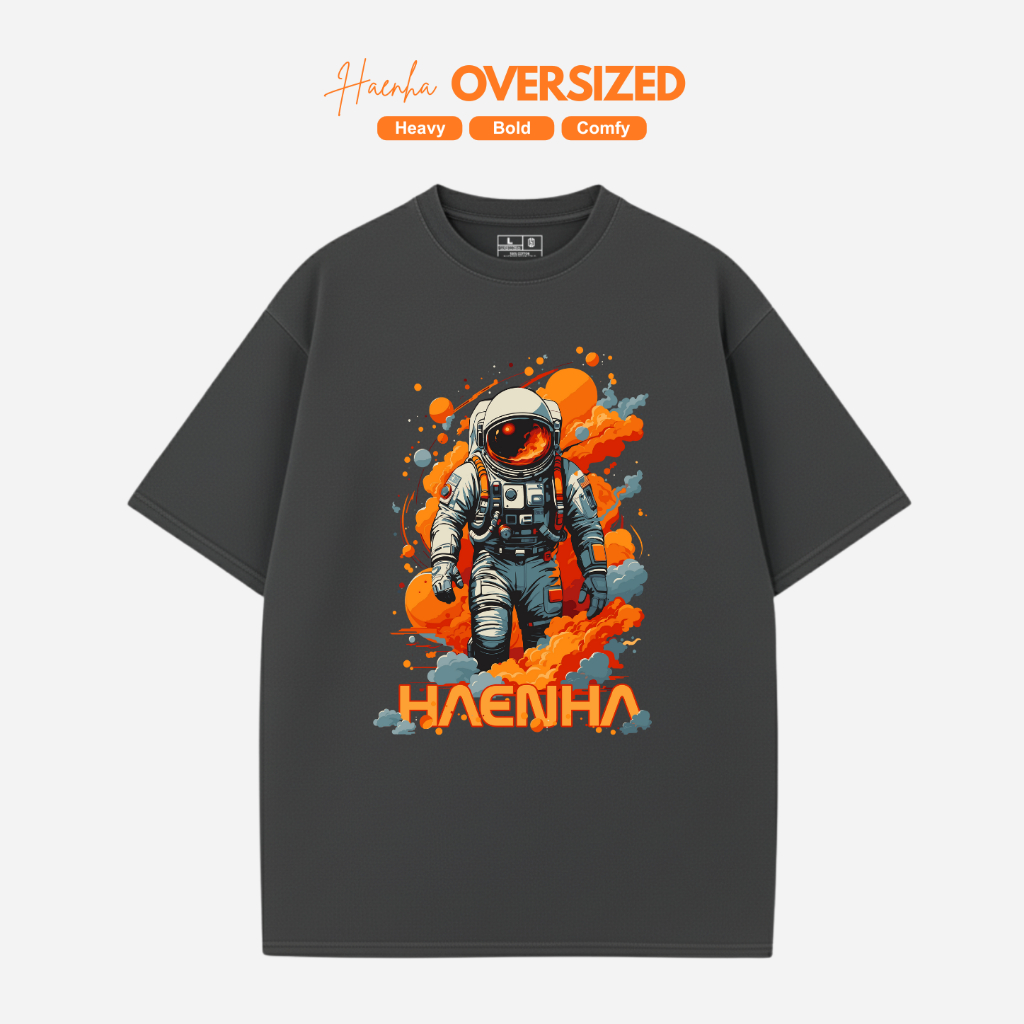 HAENHA Kaos Oversize Heavyweight Astronot Cotton Combed 16S