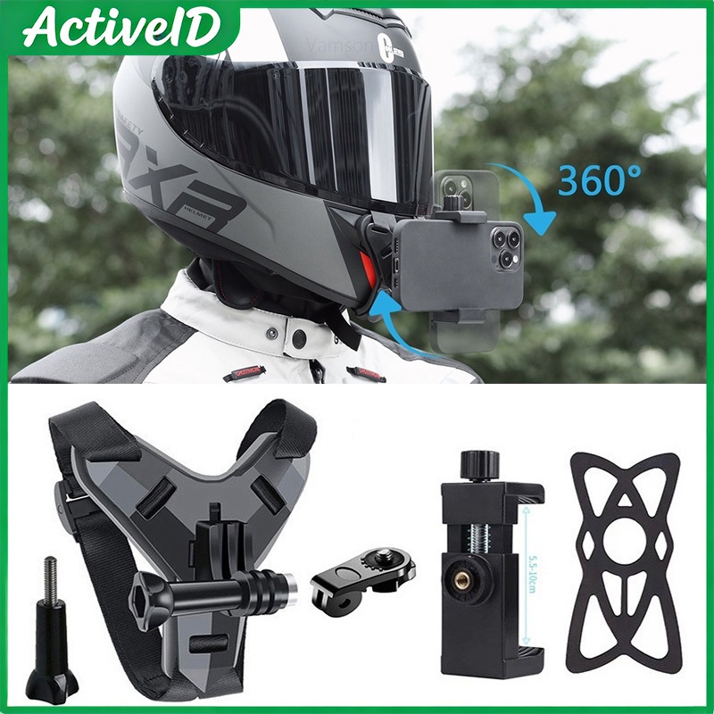 Chin Mount Helm Sepeda Motor Universal - Aksesoris Kamera Action GoPro Xiaomi Yi Osmo