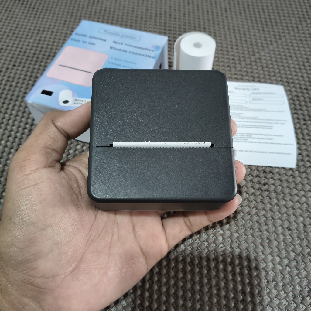 Printer Thermal Bluetooth 58MM Polos PORTABLE THERMAL BATERAI KASIR Pocket Mini Printer Bluetooth