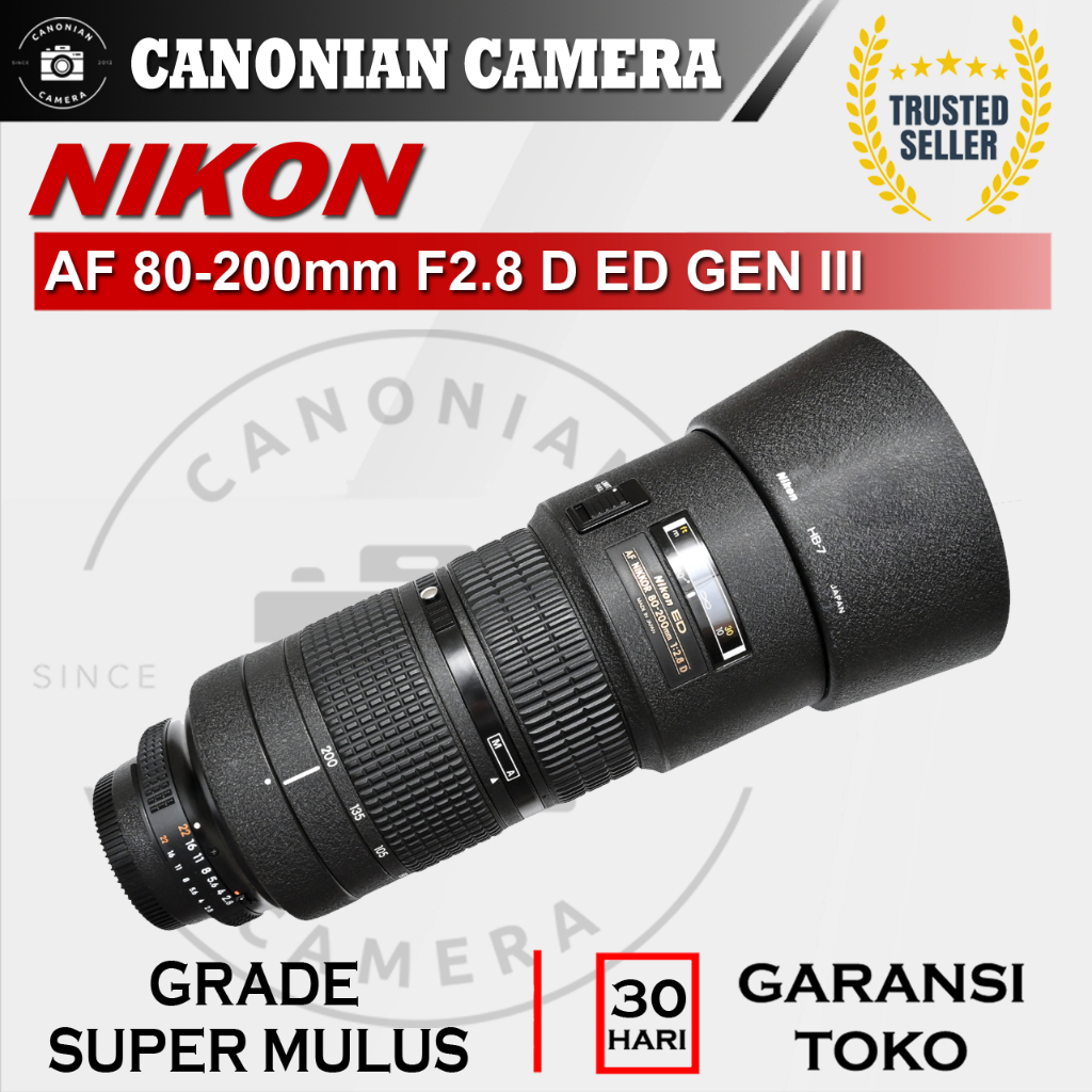 Lensa Nikon AF 80-200mm F2.8 D ED GEN III