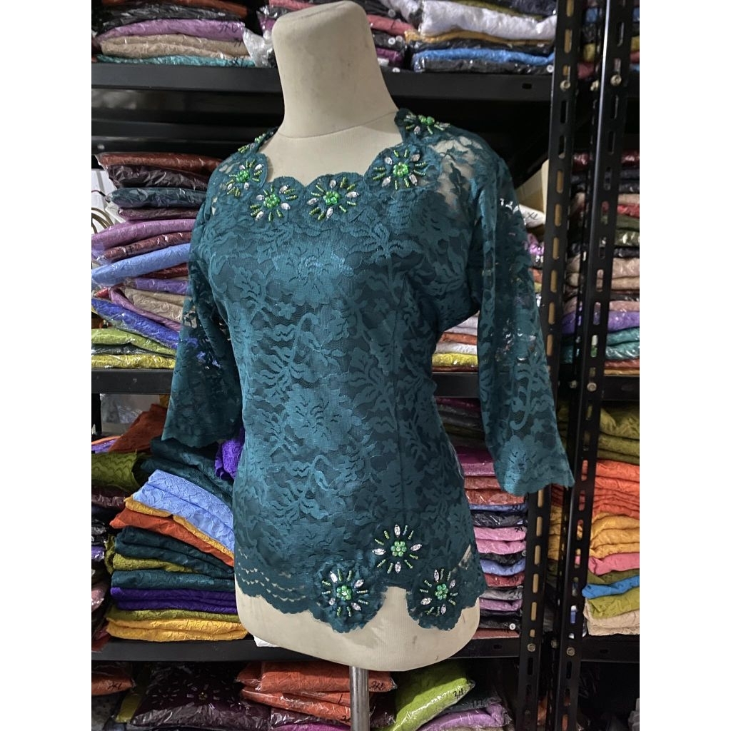 Baju Atasan Payet Hijau Botol