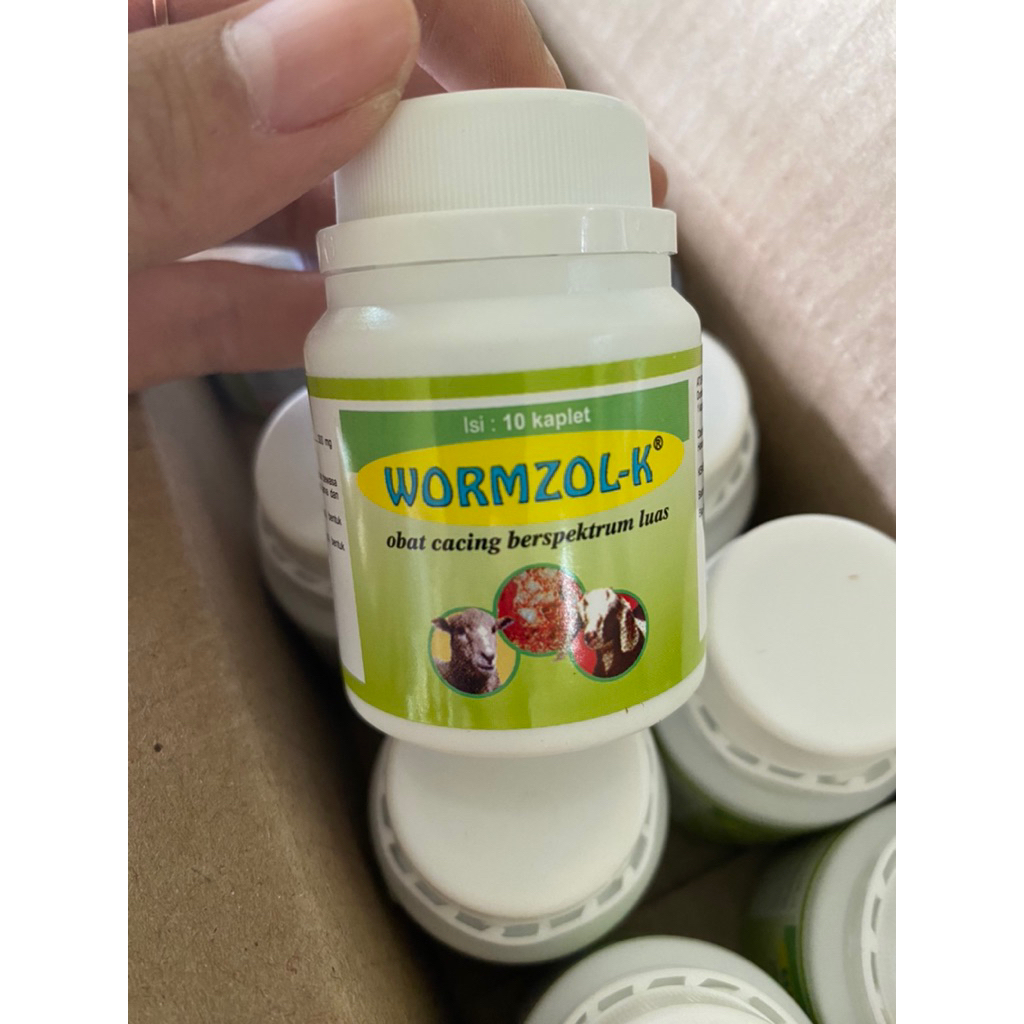 WORMZOL 10 K (Kaplet) - Obat Cacing Kambing, Domba