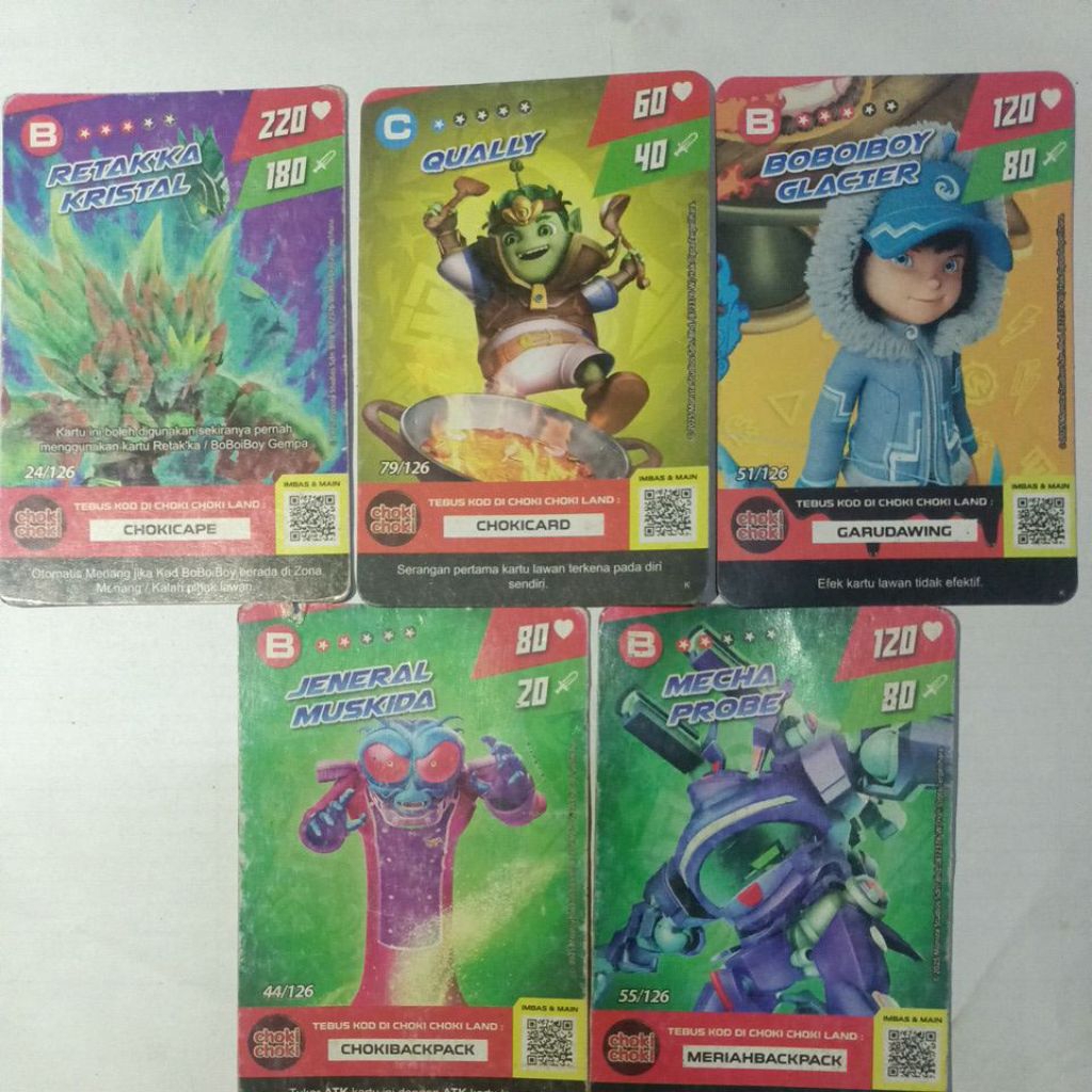 Kartu Choki-Choki Boboiboy Monsta Galaxy Card