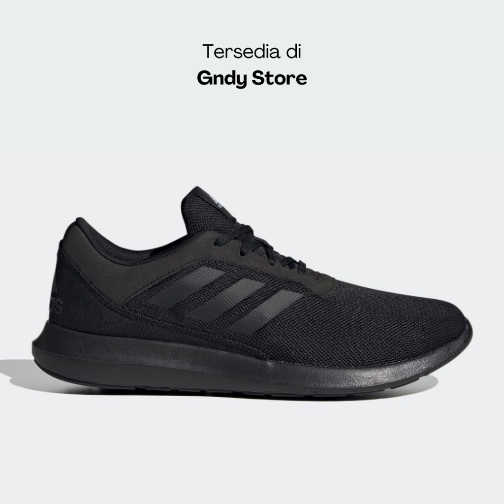 Sepatu Running Lari Pria Adidas Coreracer FX3593 Full Black Men