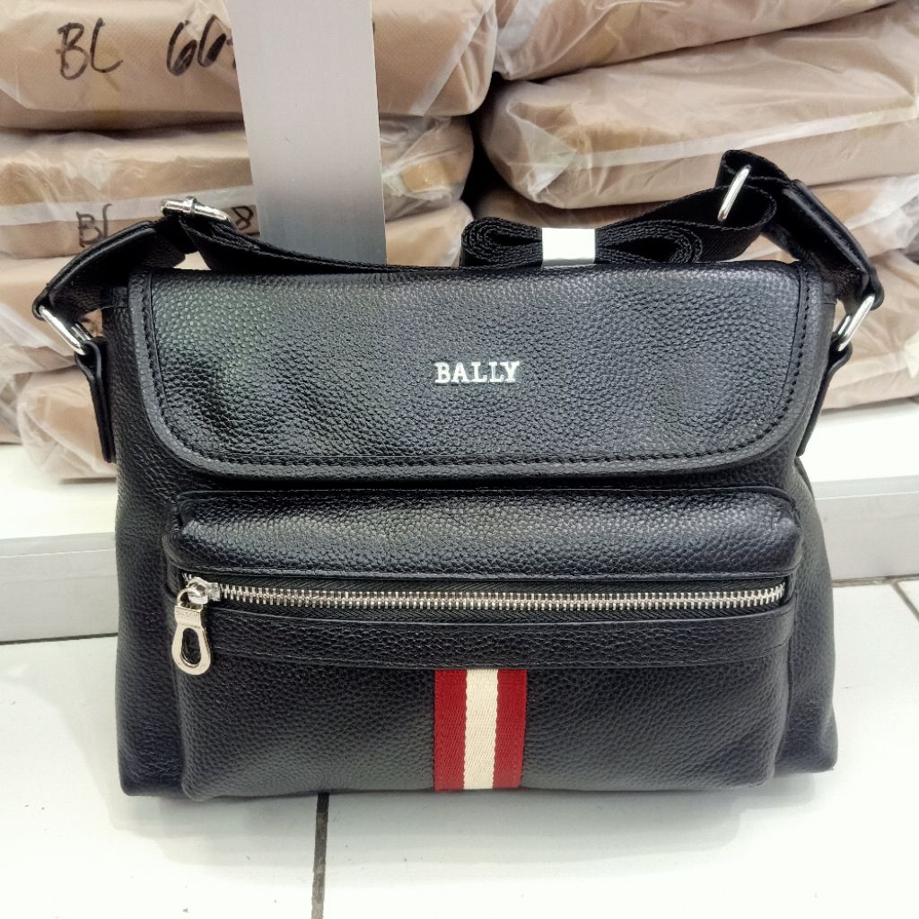 Tas Selempang Bally  messenger bag kulit pria