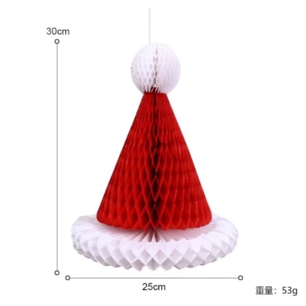 Lampion Lipat Honey Comb Christmas Hiasan Gantung Dekorasi Natal Hiasan Gantung Natal Kertas Honeyco