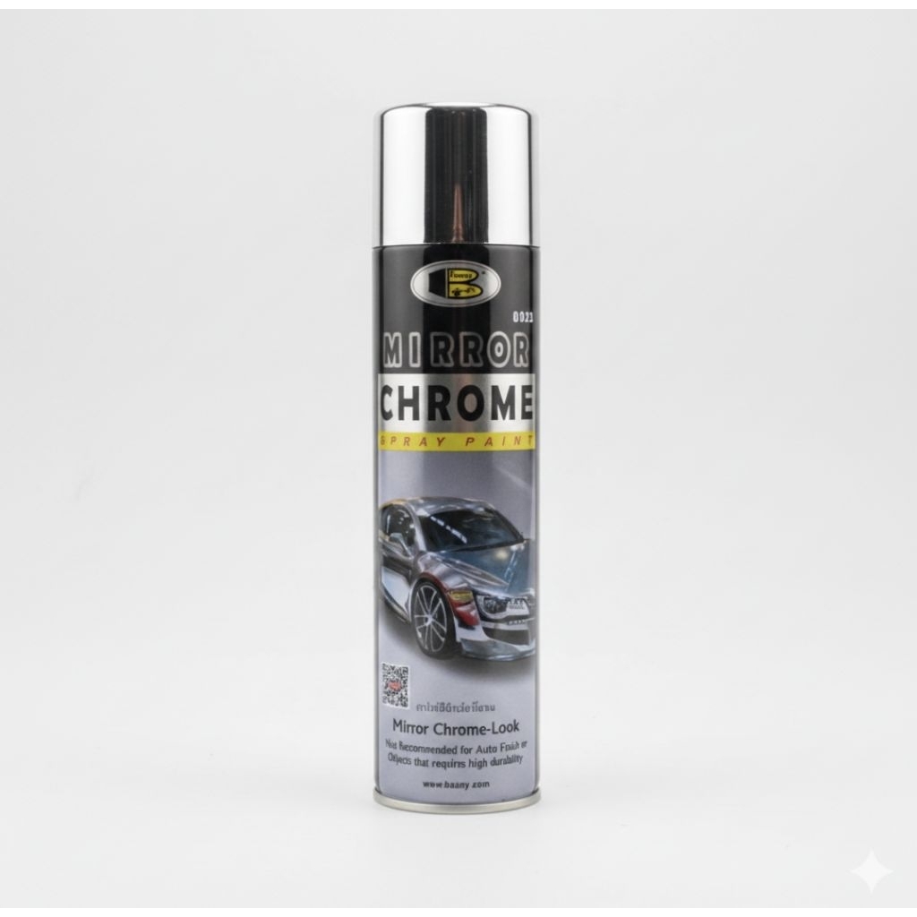 BOSNY MIRROR CHROME SPRAY PAINT 270 MIL ORIGINAL - Cat BOSNY CHROME SPRAY ORIGINAL THAILAND