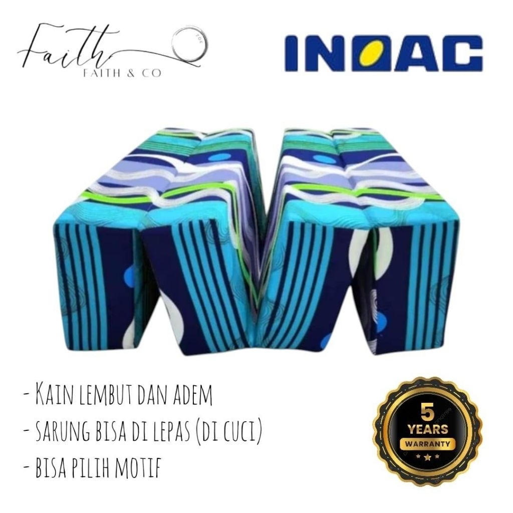 Kasur busa lipat INOAC / ROYAL FOAM Tebal 25 cm. Garansi 5 tahun.