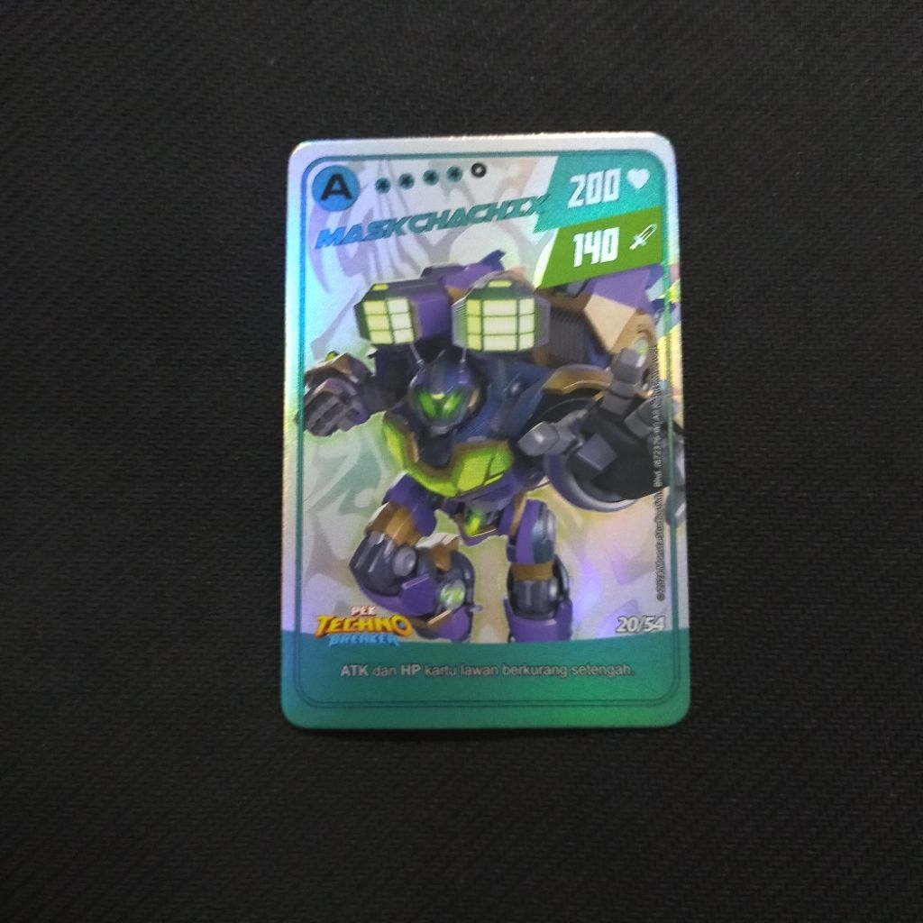 Boboiboy Monsta Galaxy Card Maskchachix Dari Pek Techno Breaker (Silver)