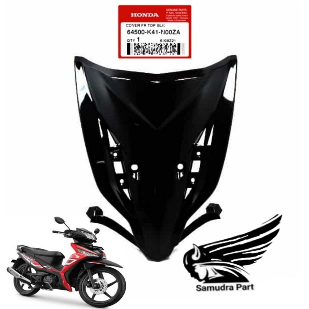 Cover Front top Supra injeksi Cover Panel segitiga dudukan Plat Supra 125 Fi original 64500K41N00ZA