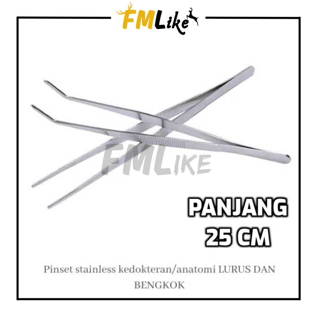 TWEEZER PINSET AQUASCAPE BENGKOK 25CM / PINSET REPTIL LURUS PANJANG 25 CM