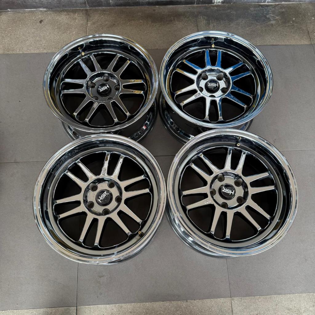 VELG/PELEK MOBIL SECOND HSR RING17 BAUT5X114 WARNA BLCK CHROME COCOK BUAT INNOVA,HRV,DLL