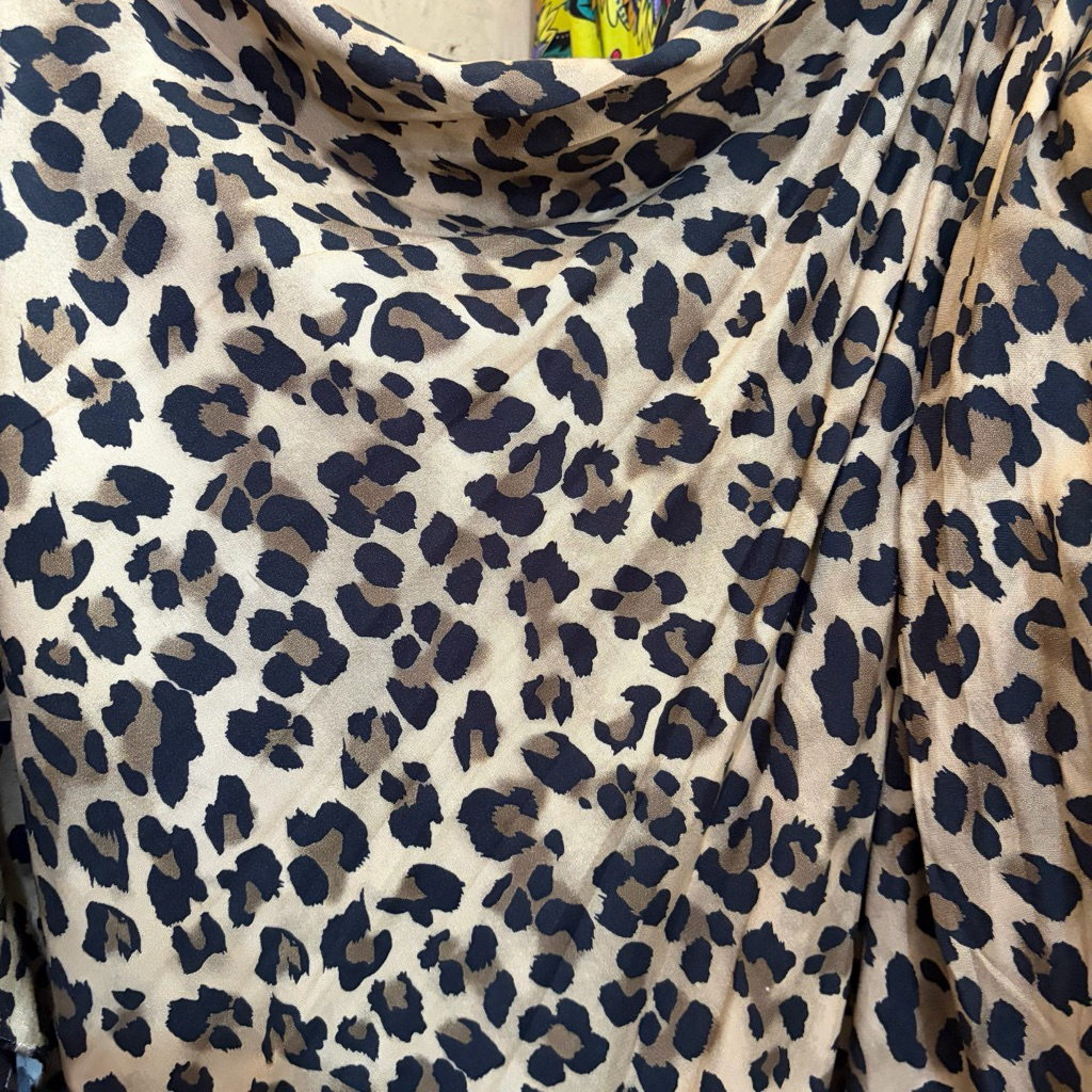 kain katun rayon viscose motif leopard premium (0.5meter)