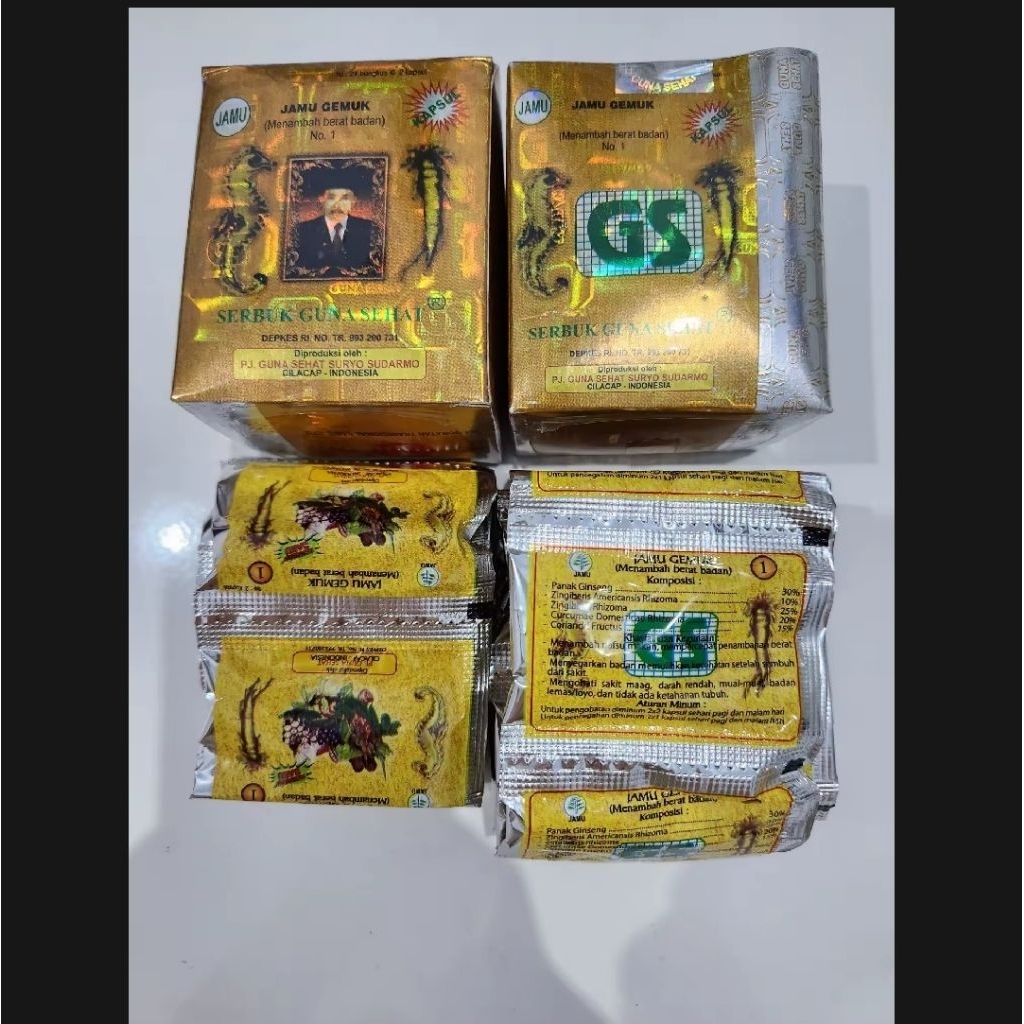 gs no 1 kapsul gemuk original 1 kotak 20 sachet @2 kapsul