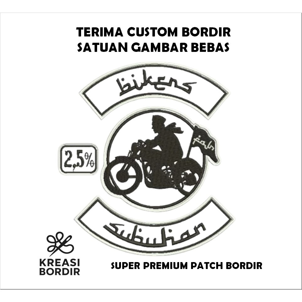 EMBLEM PATCH BORDIR LOGO BIKERS SUBUHAN - Kreasibordir.id