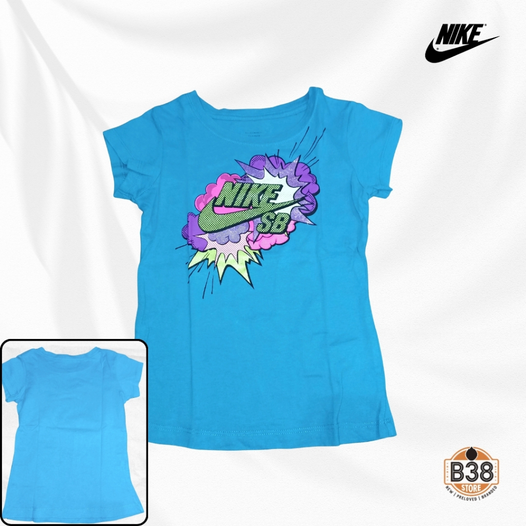Kaos Anak Nike SB Biru Preloved