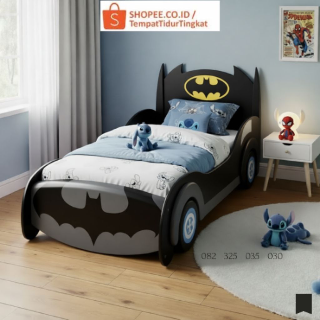 Ranjang Karakter Batman Kayu Solid