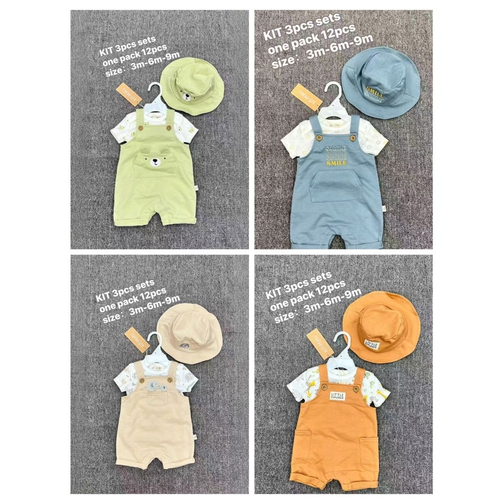 {READY}ONE SET OVERALL BABY BOY| OVERALL BABY BOY+TOPI