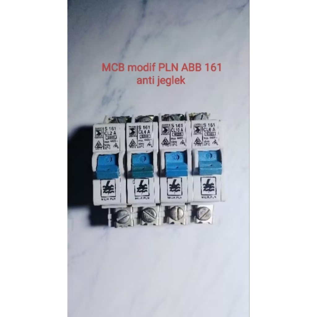 MCB modif PLN ABB 161 anti jeglek second original 2a modif 35a 2a modif 50a