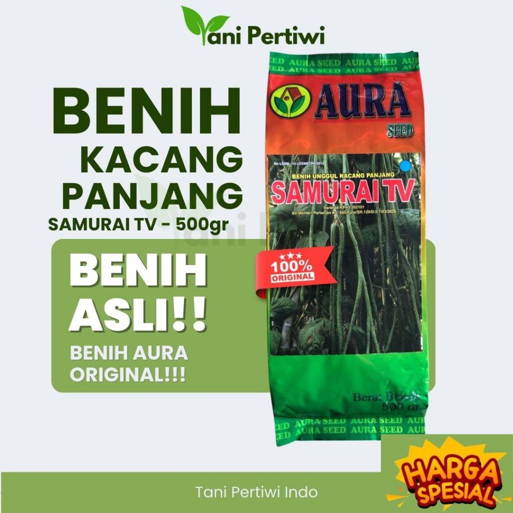 Benih Kacang Panjang SAMURAI TV AURA 500gr
