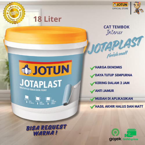 Jotun Jotaplast – Cat Tembok Interior Halus & Anti Jamur | Kemasan 18 L