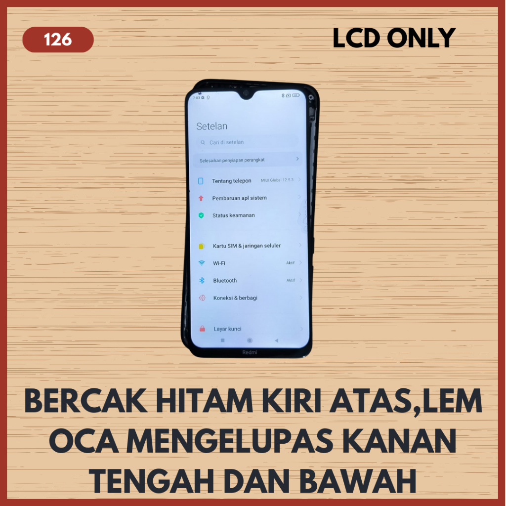 LCD FRAME ORIGINAL NOTE 8 MINUS LAYAR COPOTAN
