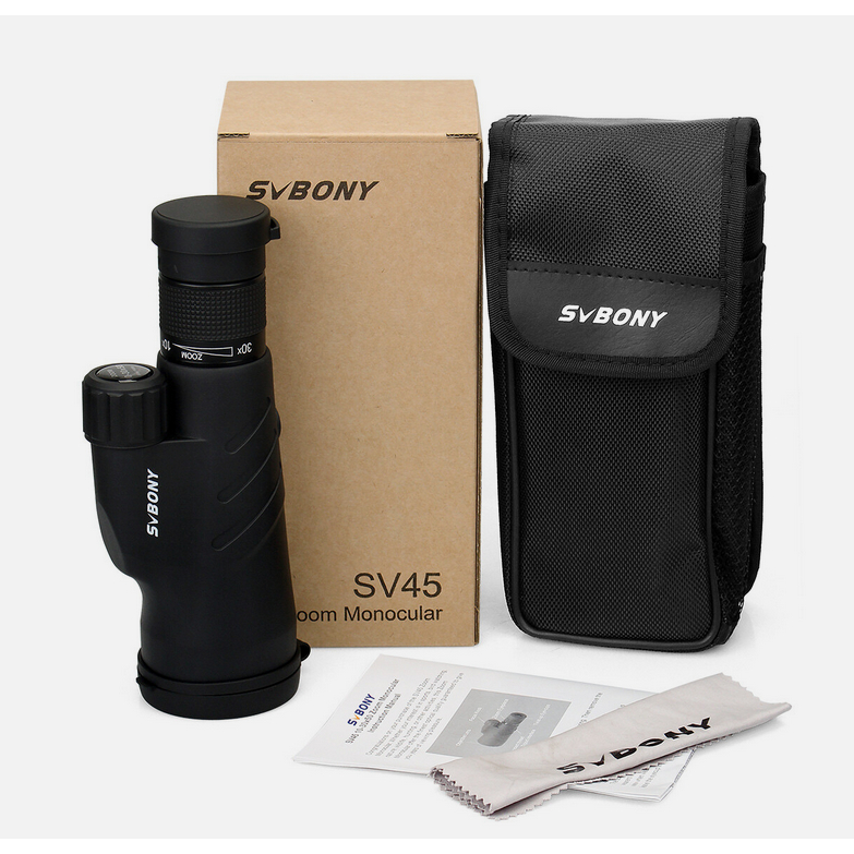 SVBONY SV45 10-30x50 Zoom Monocular FMC BaK4 Waterproof