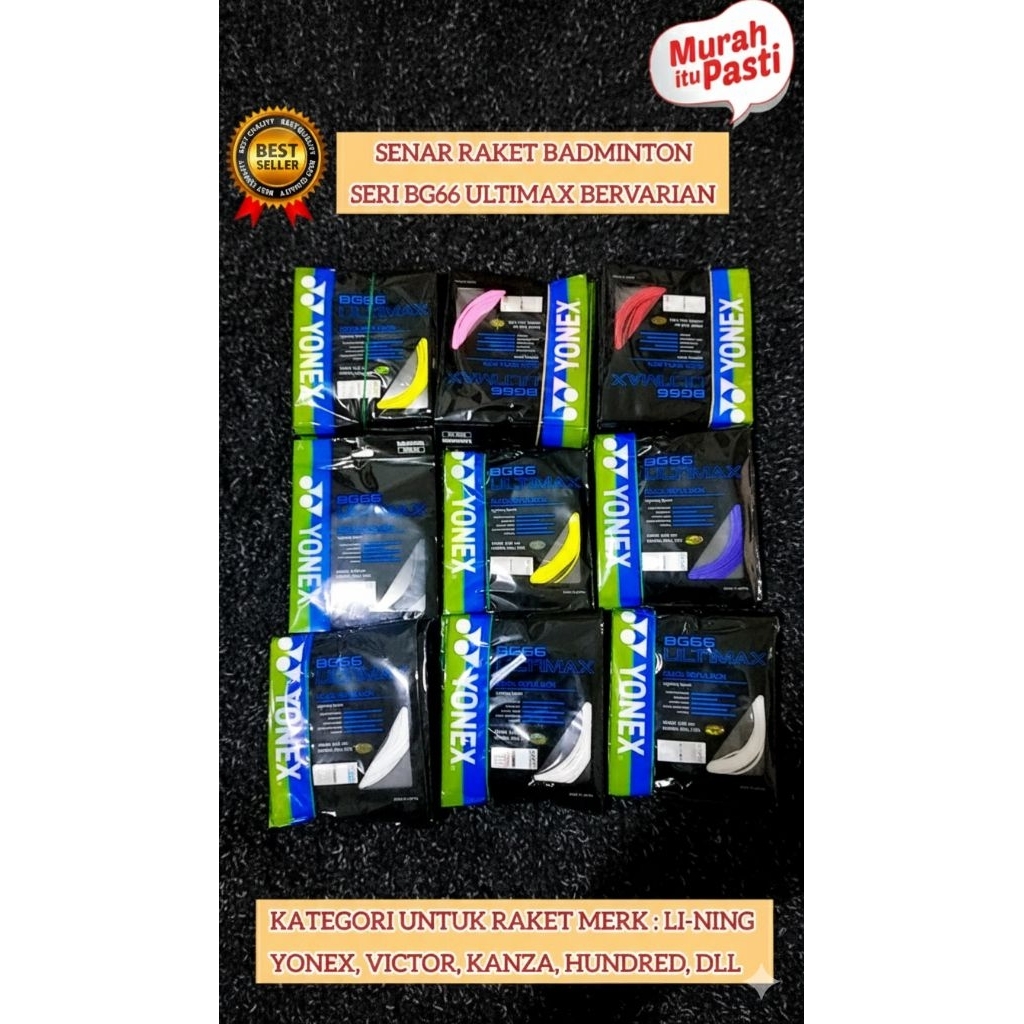 SENAR ORI BG66ULTIMAX | SENAR RAKET BG66ULTIMAX  original 10 m SIAP ORDER COD