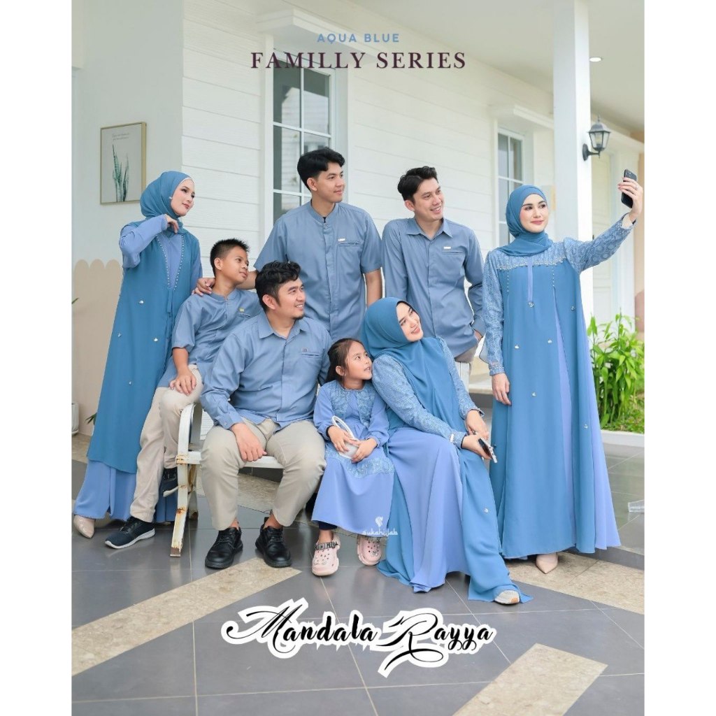 SUKAHIJAB - Family Set Lebaran 2026 Mandala Rayya Sarimbit Baju Couple Keluarga Dress, Koko, Kemeja