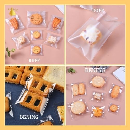 BD Plastik Perekat Cookies Transaparan Dan Bening Isi 100 pcs / Plastik Perekat Kue Kering Nastar / 