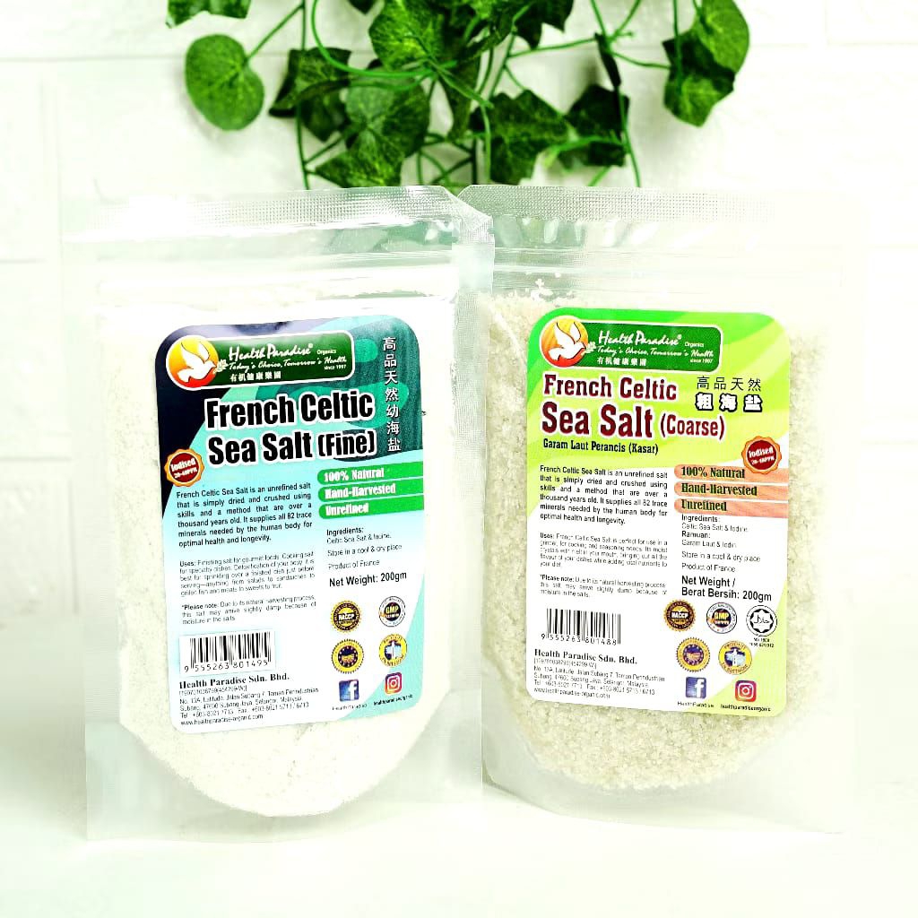 Garam Celtic Hp french Celtic Sea Salt Fine And Coarse 200gr