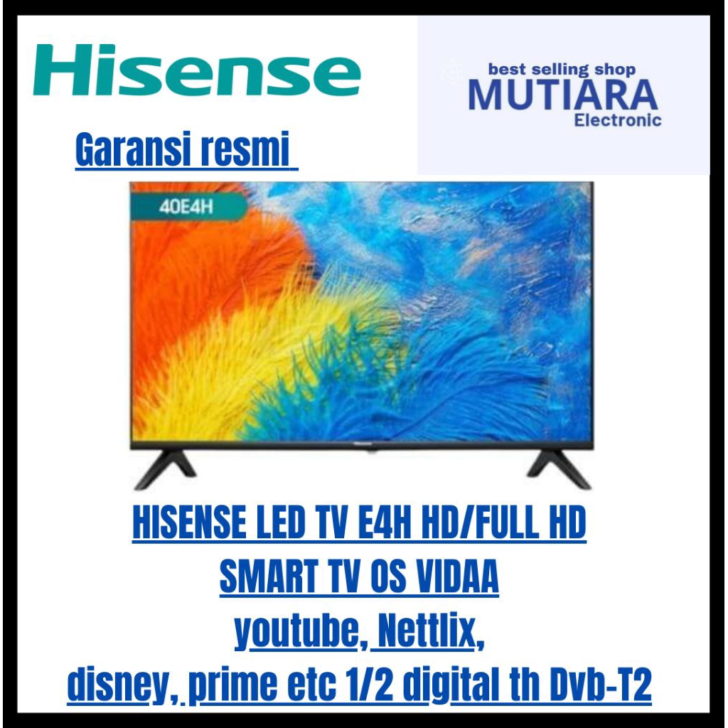 HISENSE 40E4H HD SMART TV BEZELESS 40 INCH