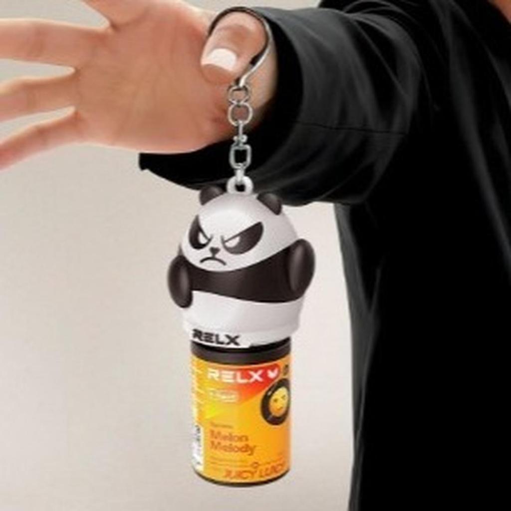 RELX Panda Figure Cap Keychain / Gantungan Kunci Cap RELX Panda