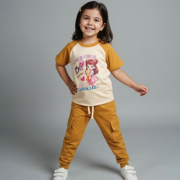 Baju Anak Perempuan motif ubur-ubur ikan lele