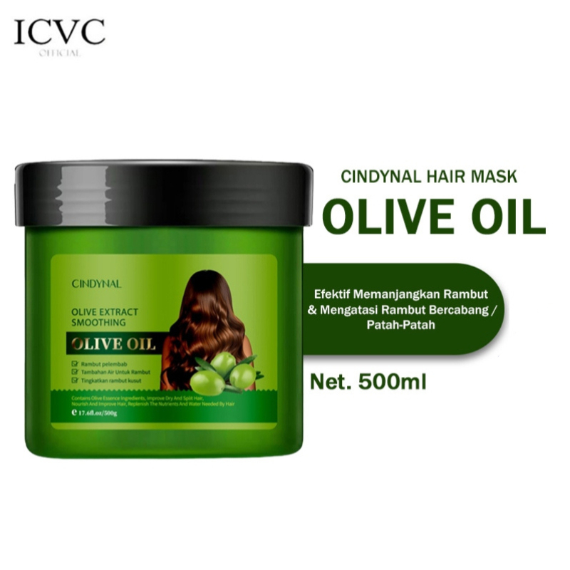 CINDYNAL | Olive Hair Mask Creambath 500ml – Masker Rambut Minyak Zaitun untuk Membantu Merawat Ramb