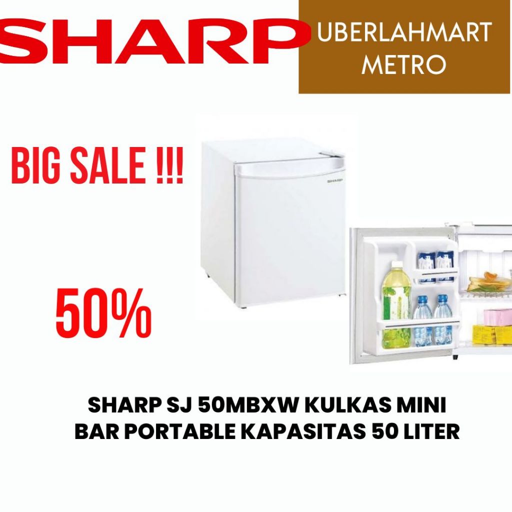 SHARP KULKAS MINI BAR PORTABLE KAPASITAS 50 LITER
