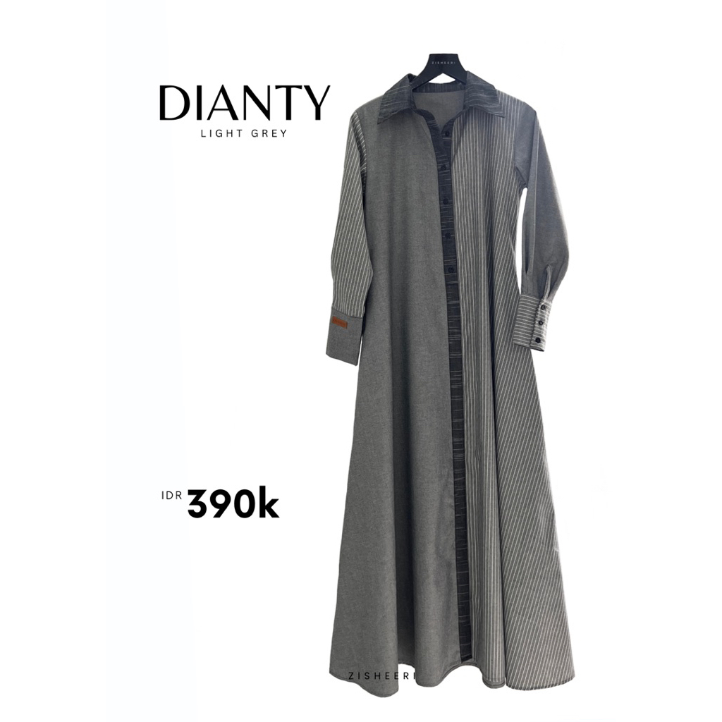 GAMIS DIANTY LIGHT GREY ZISHEERI